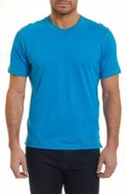 Men's Robert Graham Traveler V-neck T-shirt - Blue