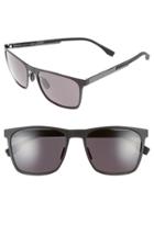 Men's Boss 57mm Retro Sunglasses - Mt Black/ Gray