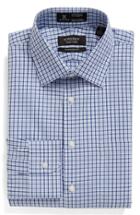Men's Nordstrom Men's Shop Smartcare(tm) Traditional Fit Check Dress Shirt .5 34 - Blue