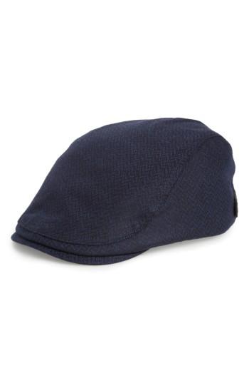 Men's Ted Baker Thompson Wool Blend Flat Driving Cap - Blue