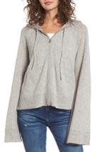 Women's Juicy Couture Cashmere Bell Sleeve Hoodie - Black