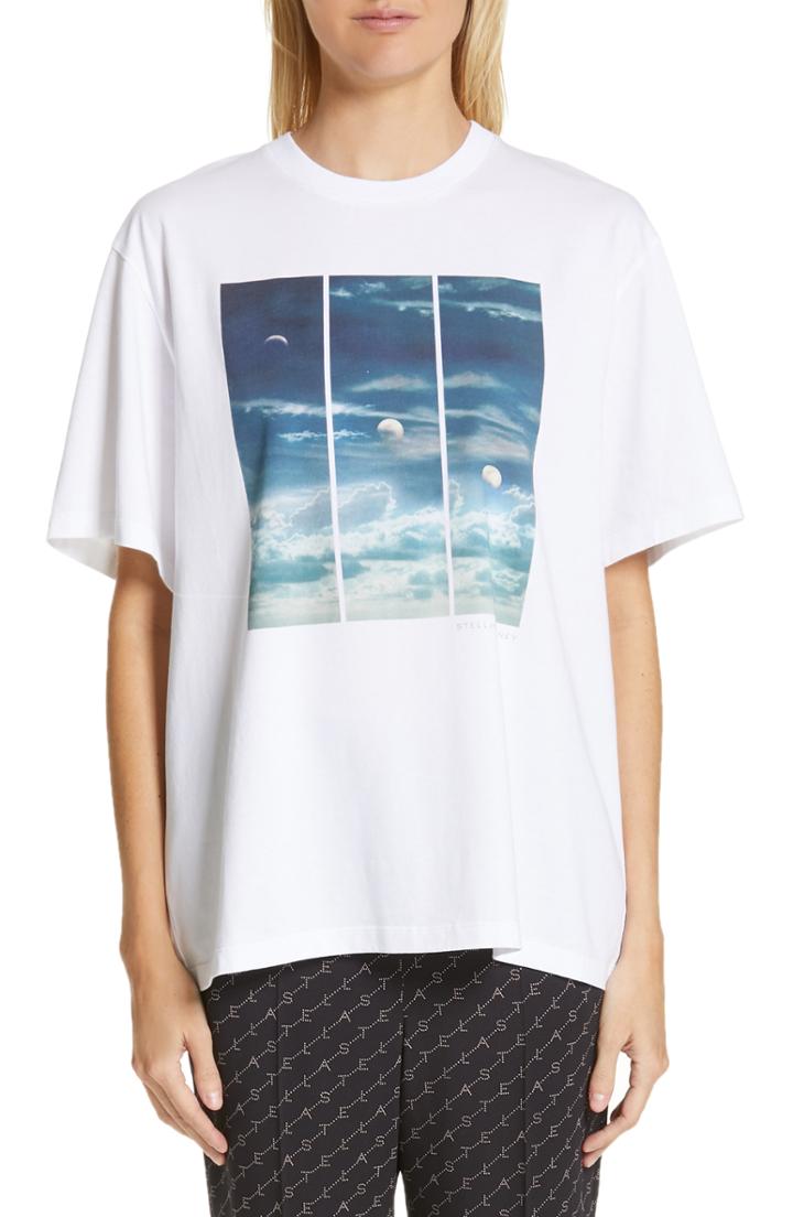 Women's Stella Mccartney Moon Print Tee Us / 38 It - White