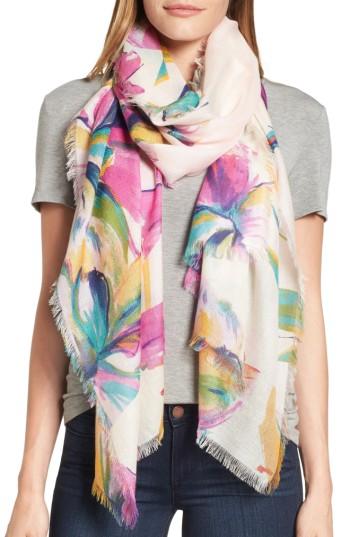 Women's Nordstrom Birds In Flight Cashmere & Silk Scarf, Size - Pink