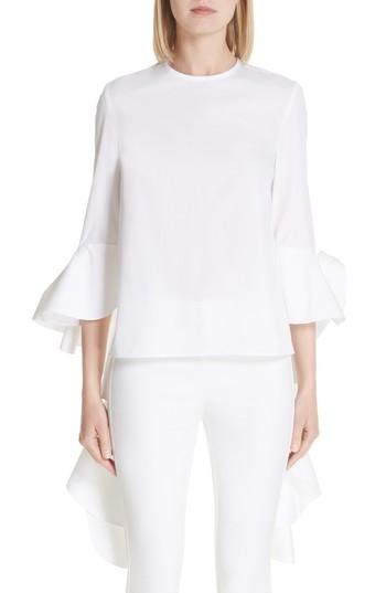 Women's Ellery Emmeline Frill Sleeve Top Us / 8 Au - Black