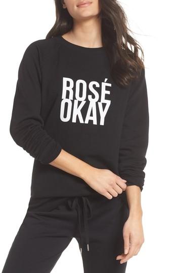 Women's Brunette The Label Rose Okay Sweatshirt - Black