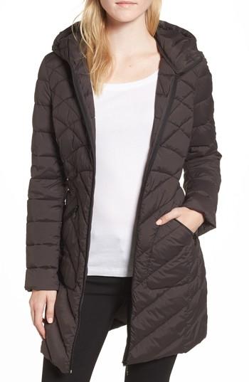 Women's Bernardo Packable Hooded Down & Primaloft Walker Jacket