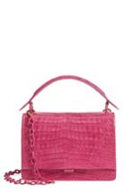 Nancy Gonzalez Divino Genuine Crocodile Top Handle Bag - Pink