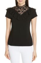 Women's Ted Baker London Aurra Joyous Mix Media Top - Black