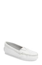 Women's Minnetonka Moccasin M - White