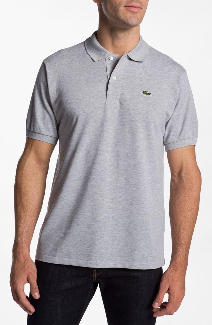 Men's Lacoste 'chine' Pique Polo (xl) - Metallic