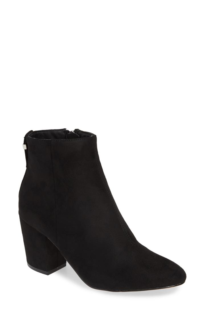 Women's Topshop Brooklyn Block Bootie .5us / 38eu M - Black
