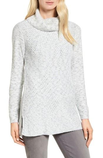 Petite Women's Nic+zoe North Star Turtleneck Tunic, Size P - Grey