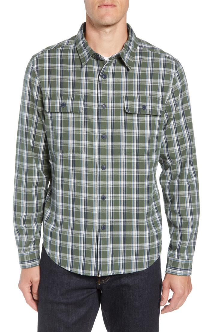 Men's Ugg Anders Flannel Sport Shirt, Size - Green