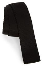 Men's Boss Solid Knit Silk Tie, Size - Black