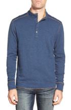 Men's Jeremiah 'mitch' Double Faced Mock Collar Shirt - Blue