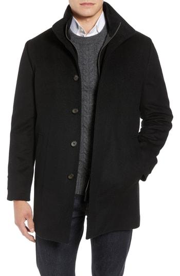 Men's John W. Nordstrom Hudson Wool Car Coat - Black
