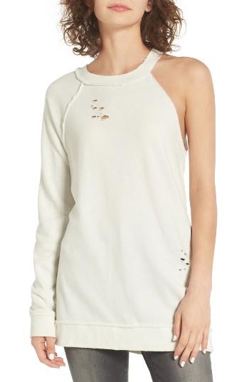 Women's Treasure & Bond One-sleeve Sweatshirt - Ivory