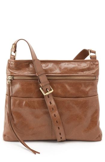 Hobo Angler Calfskin Leather Crossbody Bag - Brown