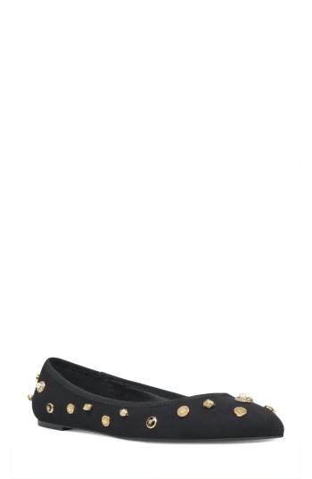 Women's Nine West Morton Skimmer Flat M - Black