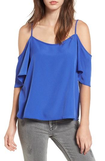 Women's Bp. Cold Shoulder Top, Size - Blue
