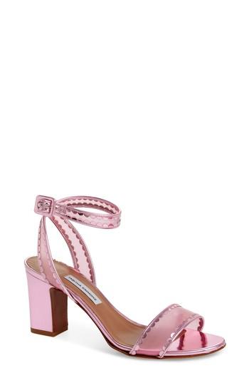Women's Tabitha Simmons Leticia Clear Ankle Strap Sandal .5us / 35.5eu - Pink