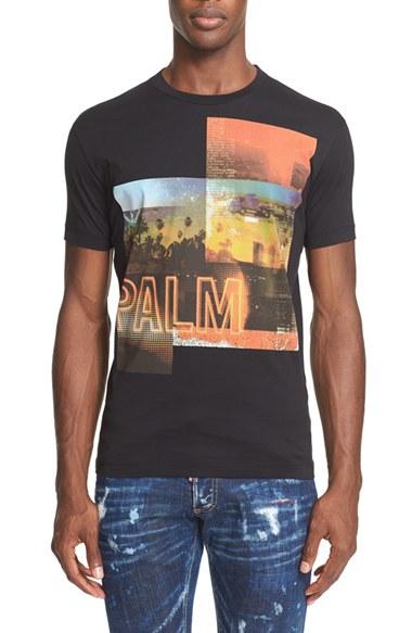 Men's Dsquared2 Palm Collage Graphic T-shirt
