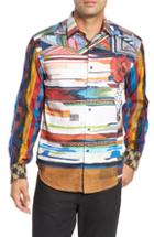 Men's Robert Graham Nachostrong Limited Edition Classic Fit Sport Shirt, Size - Orange