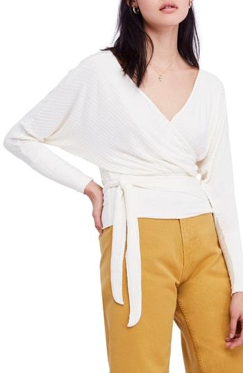 Women's Free People East Coast Wrap Top - White