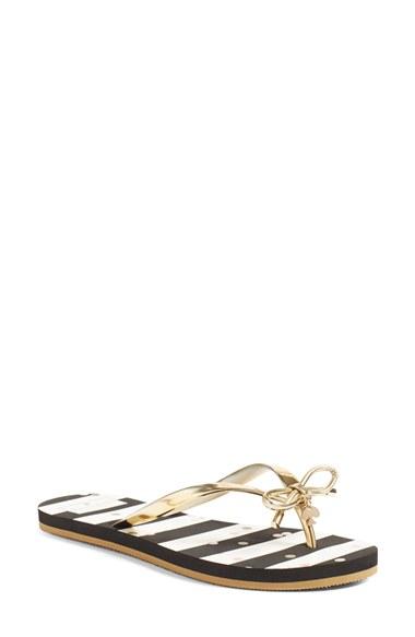 Women's Kate Spade New York 'nova' Flip Flop M - Metallic