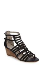 Women's Hinge Nolan Strappy Wedge Sandal .5 M - Black