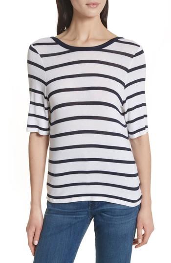 Women's 3x1 Nyc Twist Back Tee - Blue
