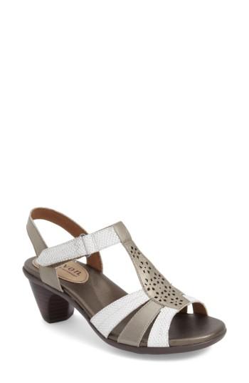 Women's Aravon 'mary' T-strap Sandal .5 Aa - White