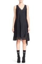 Women's Vetements Asymmetrical Lace Hem Slipdress