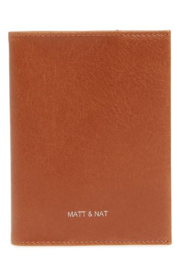 Matt & Nat Voyage Faux Leather Passport Case - Brown