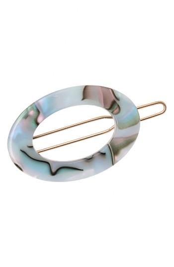 France Luxe Oval Tige Boule Barrette, Size - Blue
