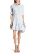 Women's Grey Jason Wu Stripe Cotton Dress - Blue