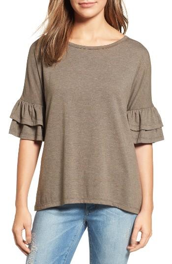 Women's Caslon Tiered Bell Sleeve Tee - Green