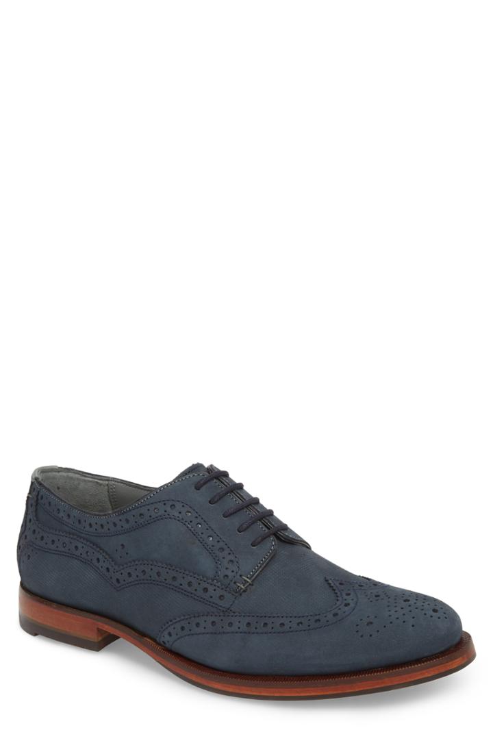 Men's Ted Baker London Senapen Wingtip Derby M - Blue