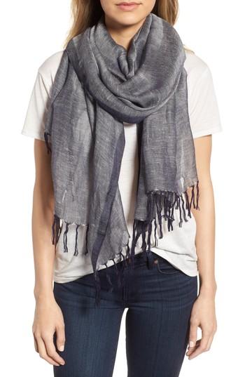 Women's Caslon Cross Dye Scarf, Size - Blue