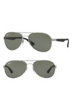 Men's Ray-ban 61mm Polarized Aviator Sunglasses - Gunmetal