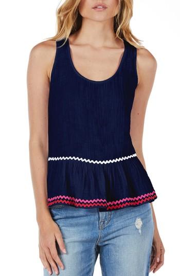 Women's Michael Stars Peplum Tank - Blue