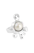 Women's Wasson Fine 'molten' Freshwater Pearl & Diamond Ring