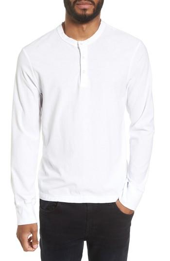 Men's James Perse Classic High Twist Jersey Henley (s) - White