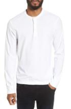 Men's James Perse Classic High Twist Jersey Henley (s) - White