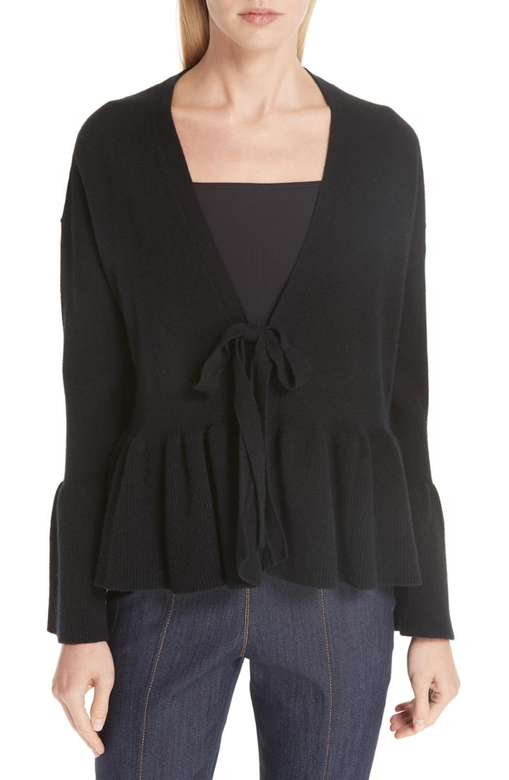 Women's Veronica Beard Lilla Puff Sleeve Cashmere Sweater