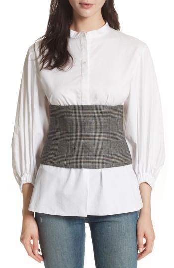 Women's Tibi Chester Glen Plaid Wool Corset