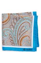 Men's David Donahue Paisley Silk Pocket Square