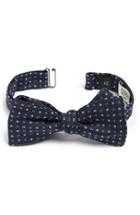 Men's Gitman Geometric Silk Bow Tie, Size - Blue