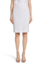 Women's St. John Collection Frosted Metallic Tweed Pencil Skirt