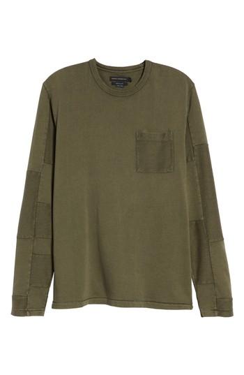 Men's French Connection Patchwork Long Sleeve T-shirt